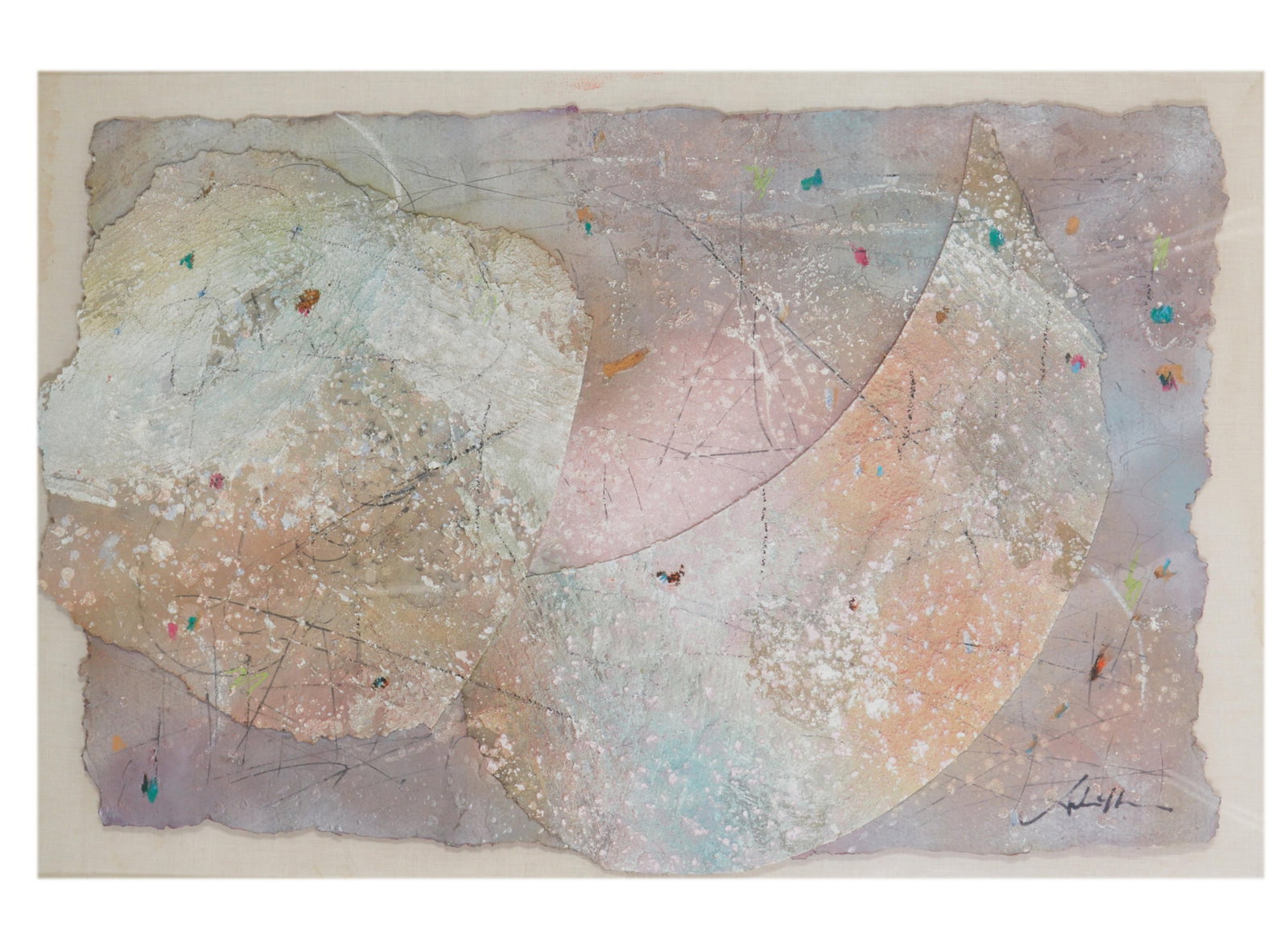 J. H. (Unknown, Unknown), Untitled, mixed media on hand made paper, 37 x 58in (94 x 147cm) (1 of 4)