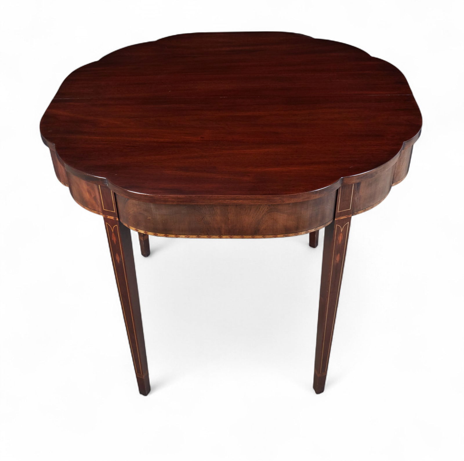 A mahogany folding inlay games table (1 of 7)