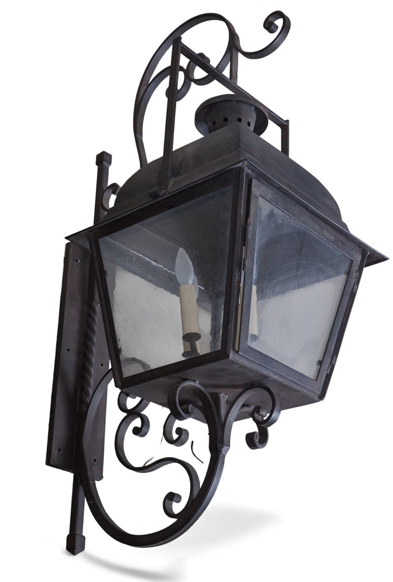 A wrought iron outdoor lantern (1 of 4)