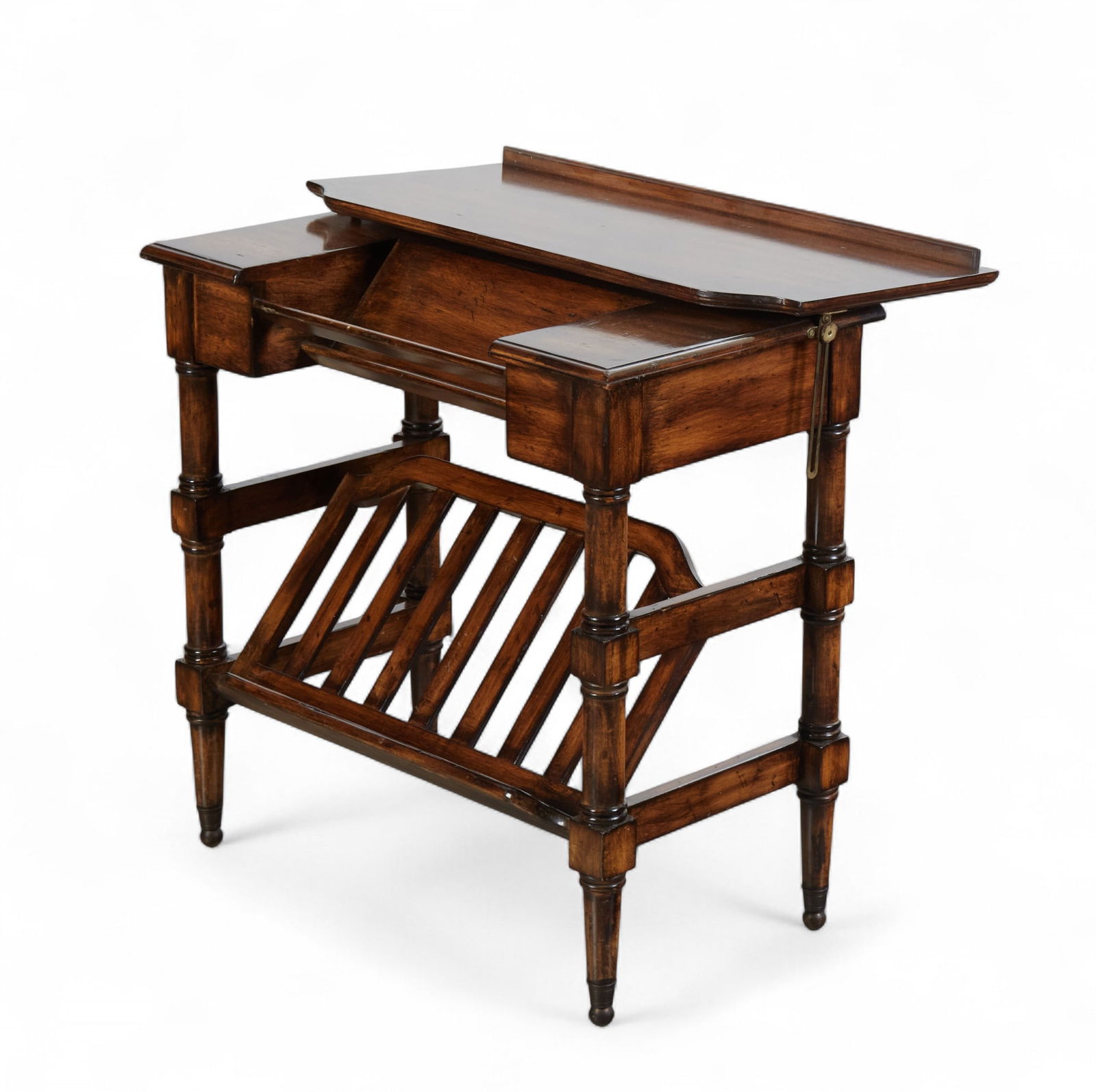 A Brandt stained wood flip top writing desk, modern (1 of 7)