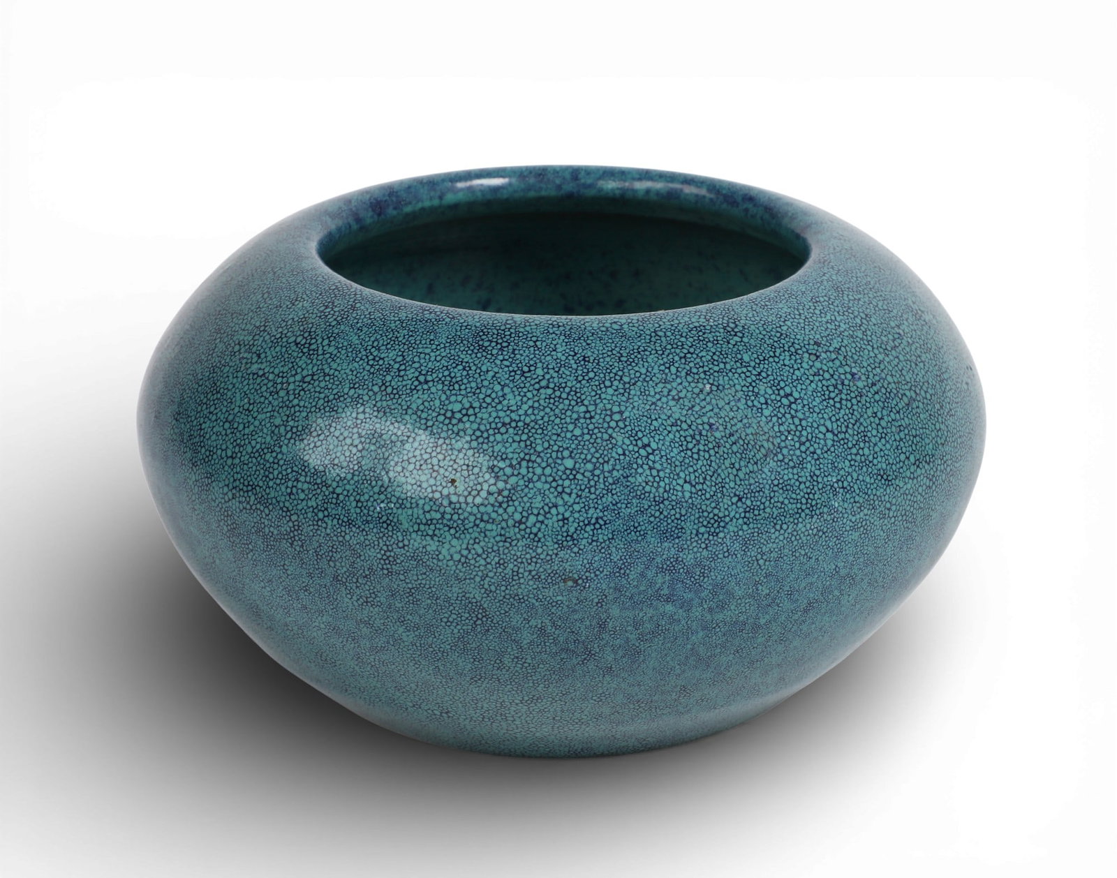 A Chinese robin's egg blue jar: A Chinese robin's egg blue jarheight 2 1/4in (5.5cm); diameter 4in (10cm) Provenance:Property from the Preiser Collection.