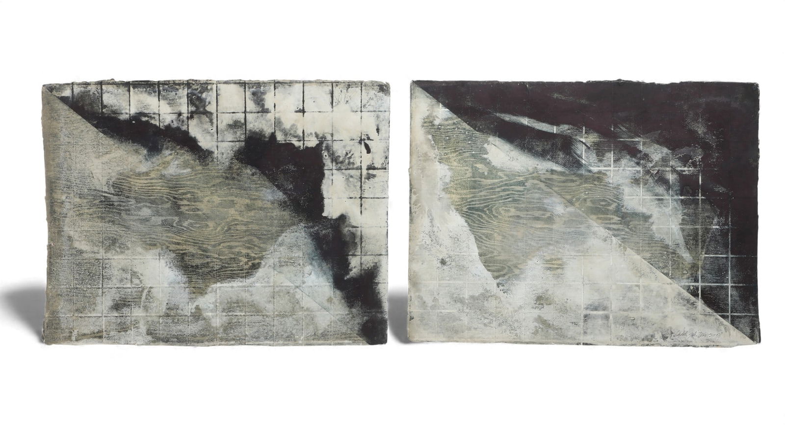 Laddie John Dill (American, b.1943), Two works, Untitled. 2008, pigmentedcement and acrylic (1 of 5)