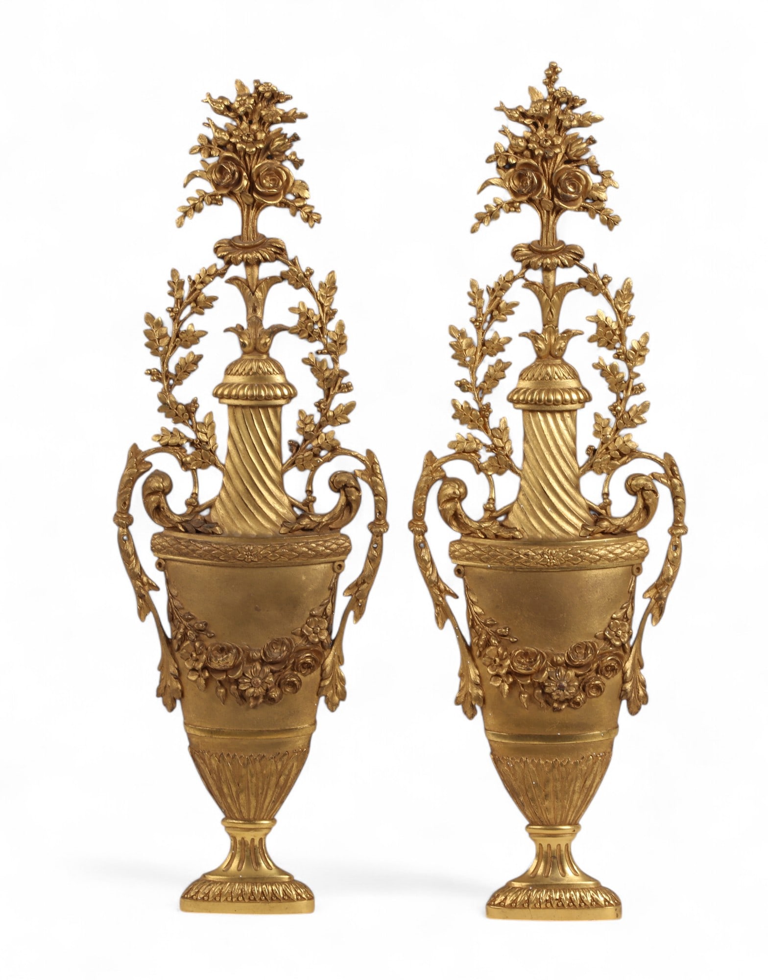 A pair of Louis XVI style gilt bronze mounts, early 20th century (1 of 2)