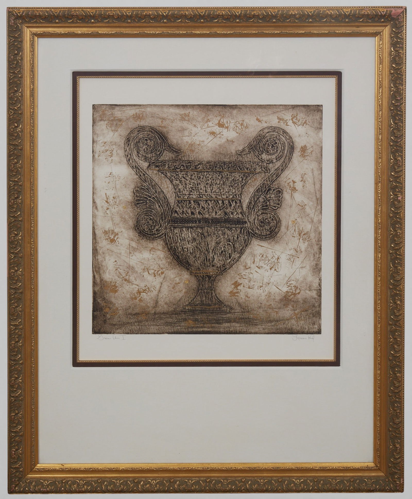 Lauren Paul (American, 20th century), Grecian Urn I, mixed media monoprint on wove paper (1 of 6)