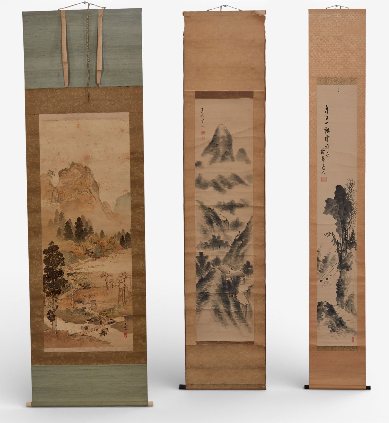 Three Japanese landscape scrolls (1 of 12)