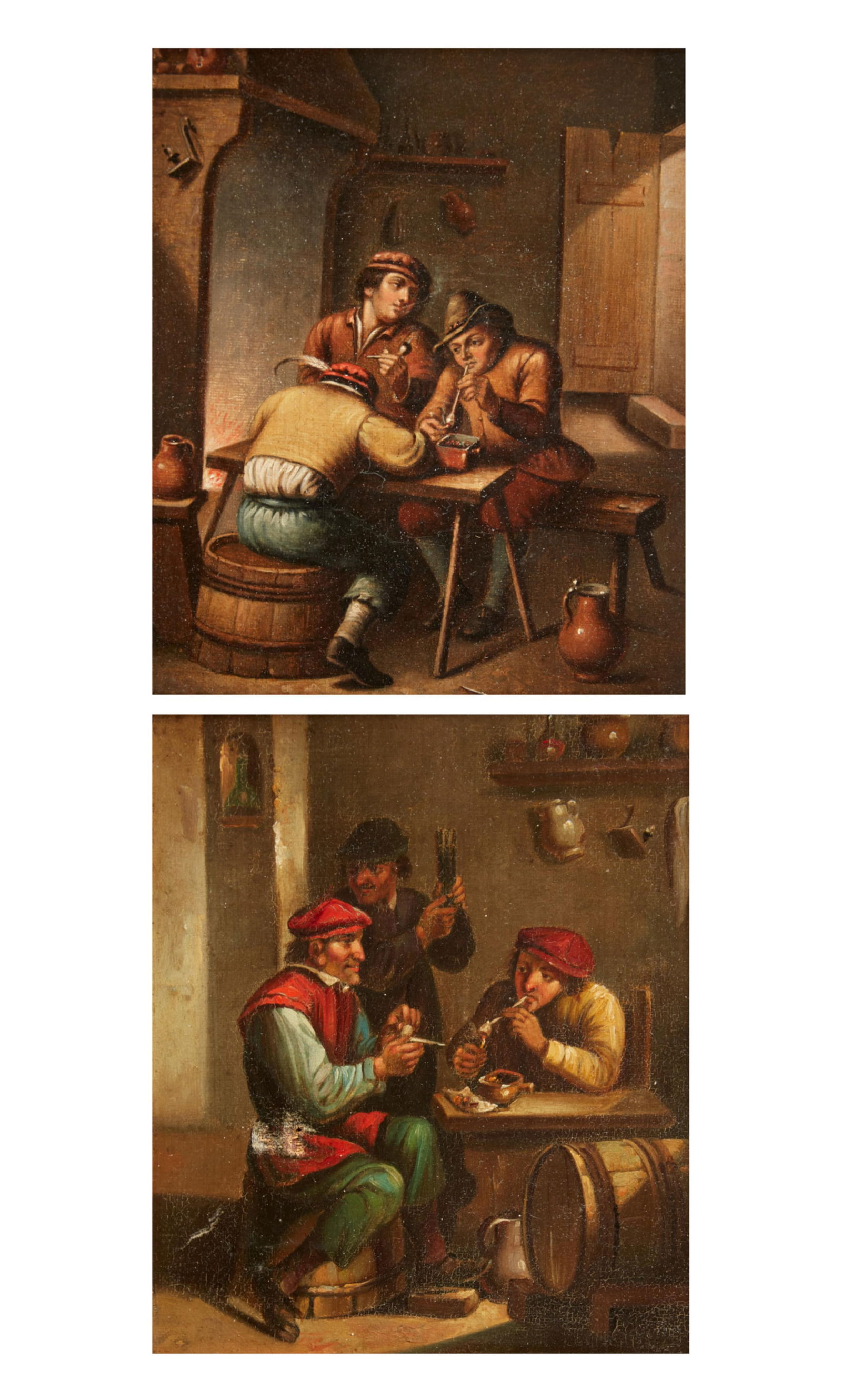 Dutch School (19th/20th century), Men carousing in a tavern (2), oil on canvas: Dutch School(19th/20th century)Men carousing in a tavern (2)oil on canvas8 x 6 3/4in (20 x 17cm)
