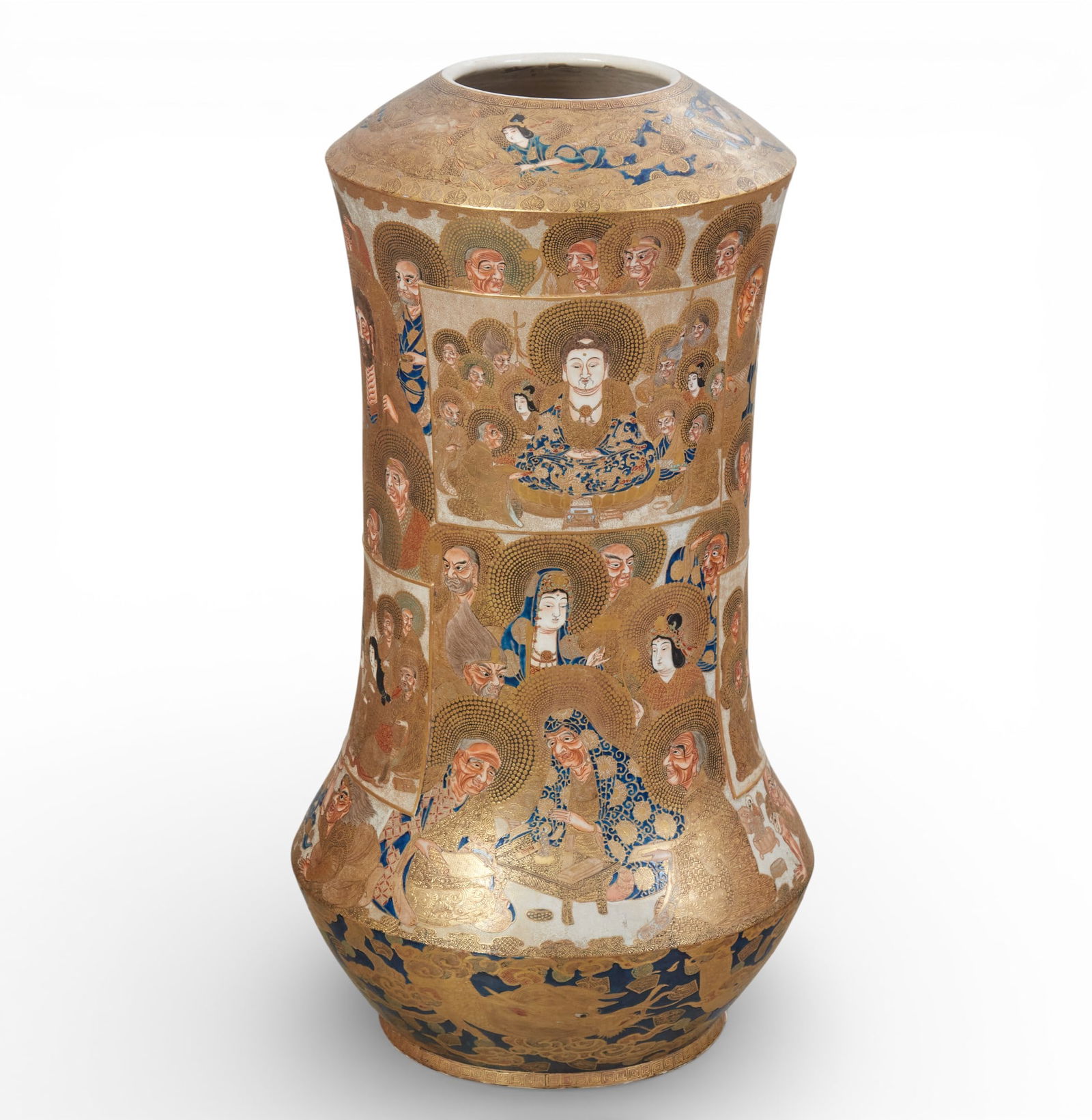 An imposing Japanese satsuma floor vase (1 of 6)