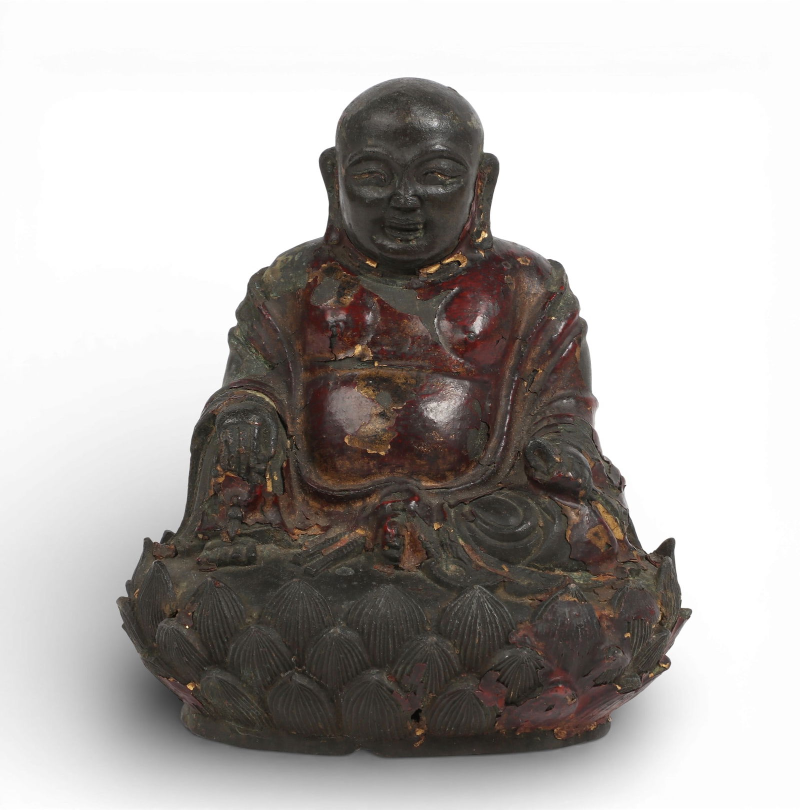 A Chinese metalware model of Budai (1 of 4)