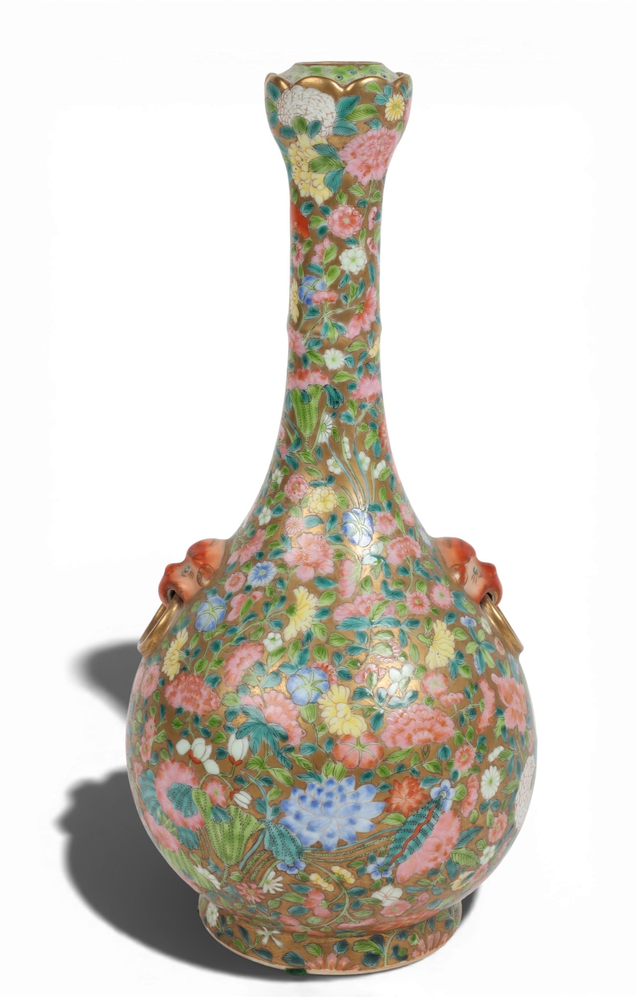 A Chinese Mille Fiore porcelain tianqiuping vase (1 of 3)
