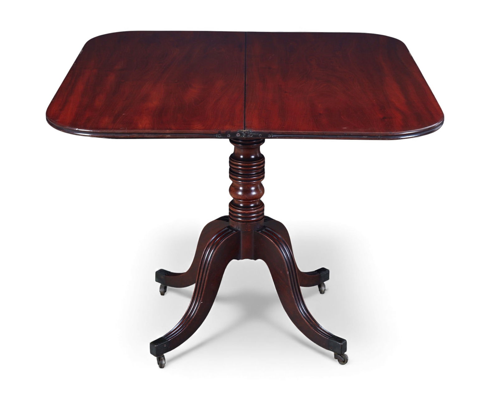 A Regency style inlaid mahogany fold top games table, 19th / 20th century (1 of 6)