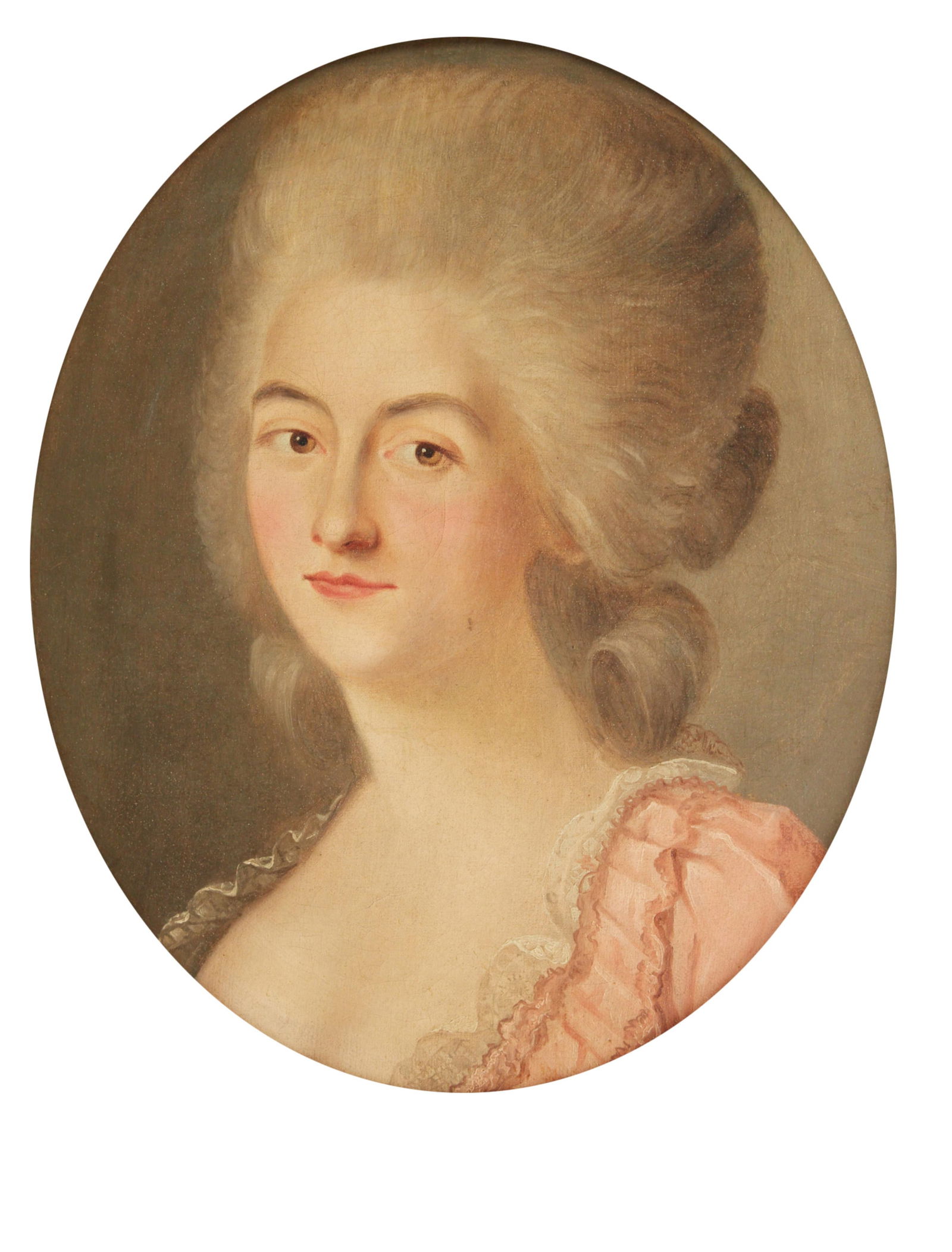 In the manner of Antoine Vestier (French, 1740-1824), Portrait of a lady, oil on canvas (1 of 5)