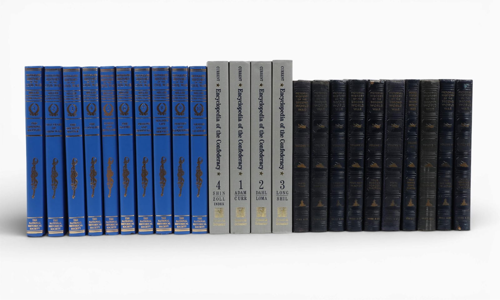 Military History: A group of twenty four Civil War and World War II reference books: Military History: A group of twenty four Civil War and World War II reference bookslot Includes: 1. The Photographic History of The Civil War. Francis Trevelyan Miller (10vols.) re-issue of the 1902 e