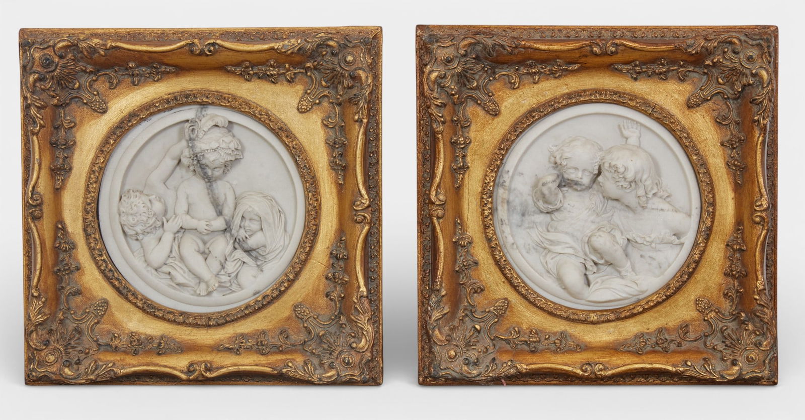 A group of putties in gilt wood frames (1 of 4)