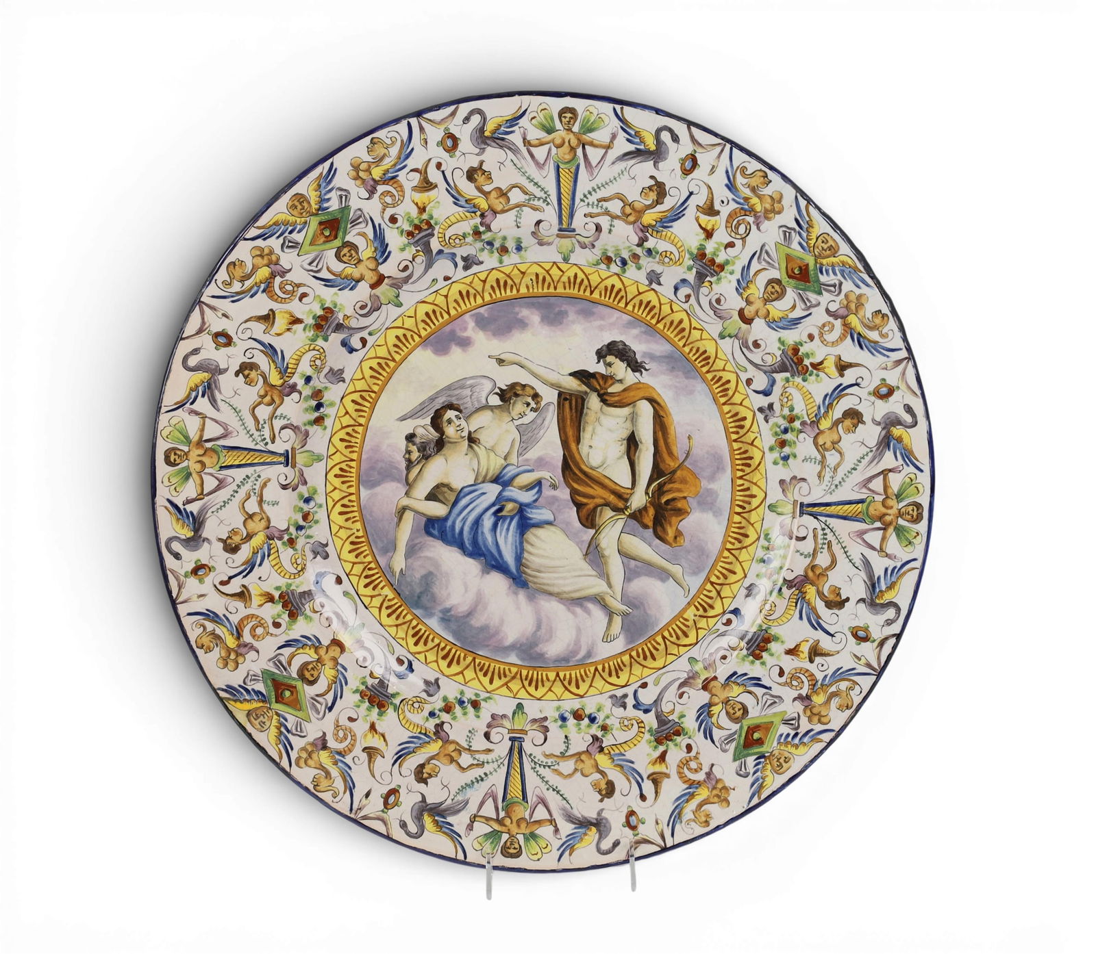 An Italian Majolica round platter (1 of 4)