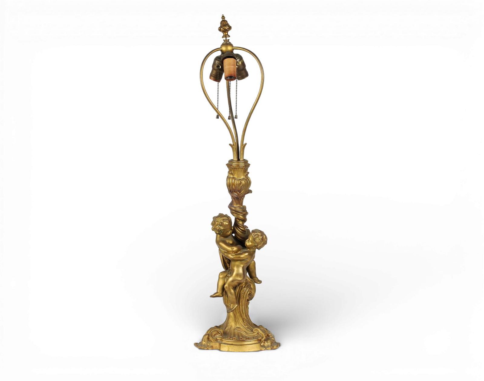 A French gilt bronze table lamp base (1 of 3)