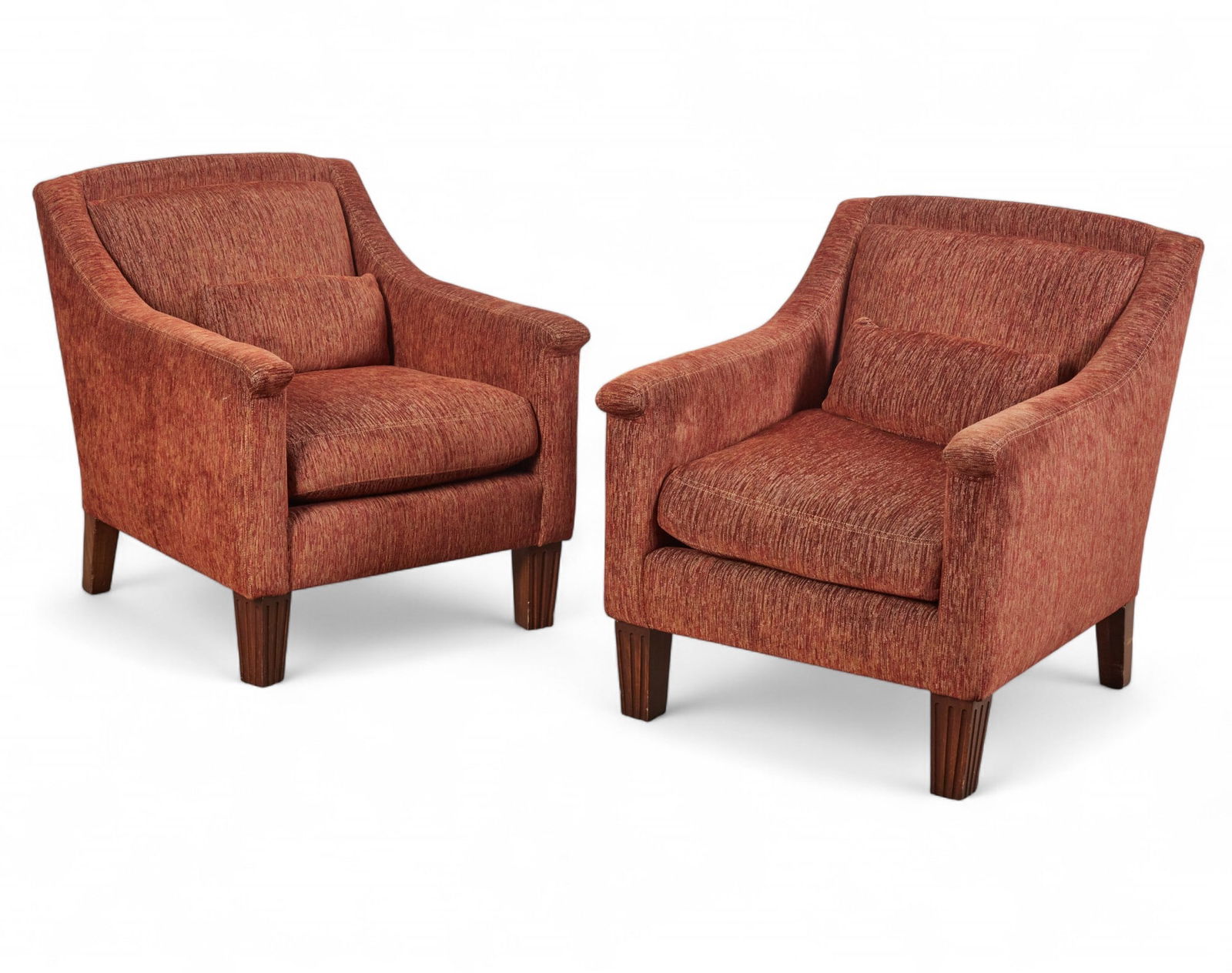 A pair of custom made upholstered armchairs (1 of 5)