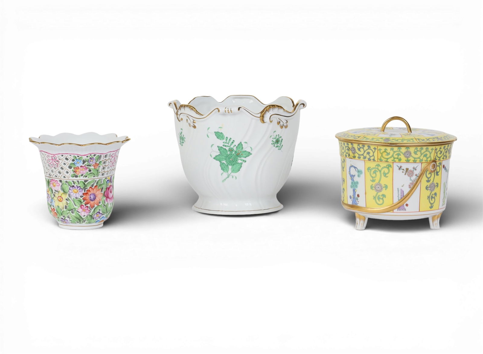 A group of three Herend porcelain table articles (1 of 4)