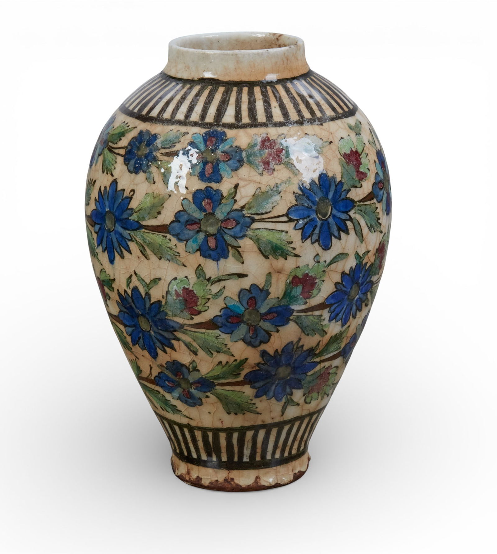 A Persian Qajar pottery vase (1 of 5)