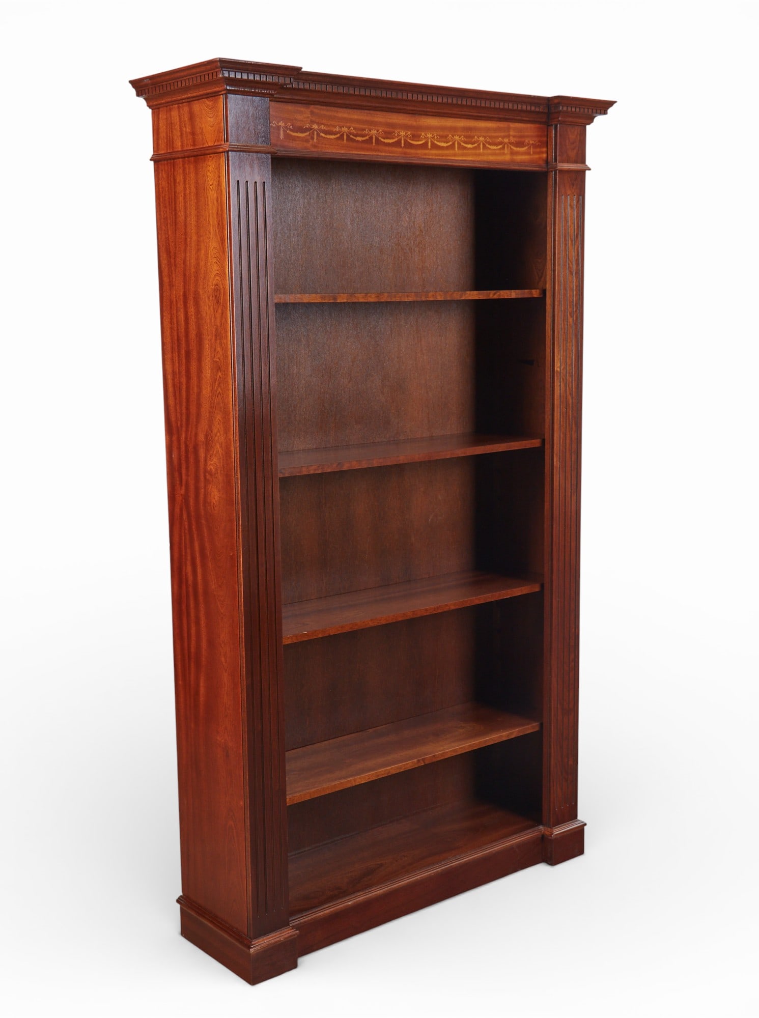 A mahogany bookcase with shelves (1 of 6)