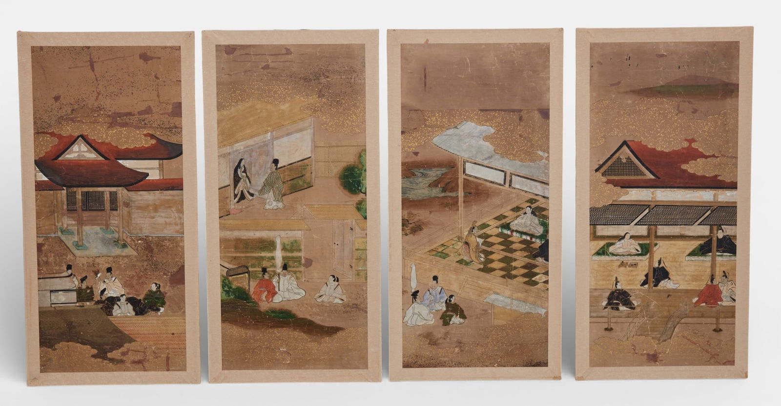 A group of four Japanese paintings (1 of 4)