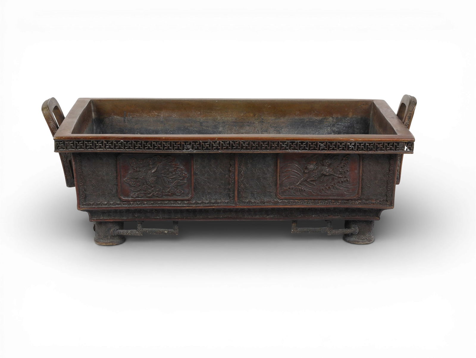 A Japanese bronze Suiban bonzai planter (1 of 4)