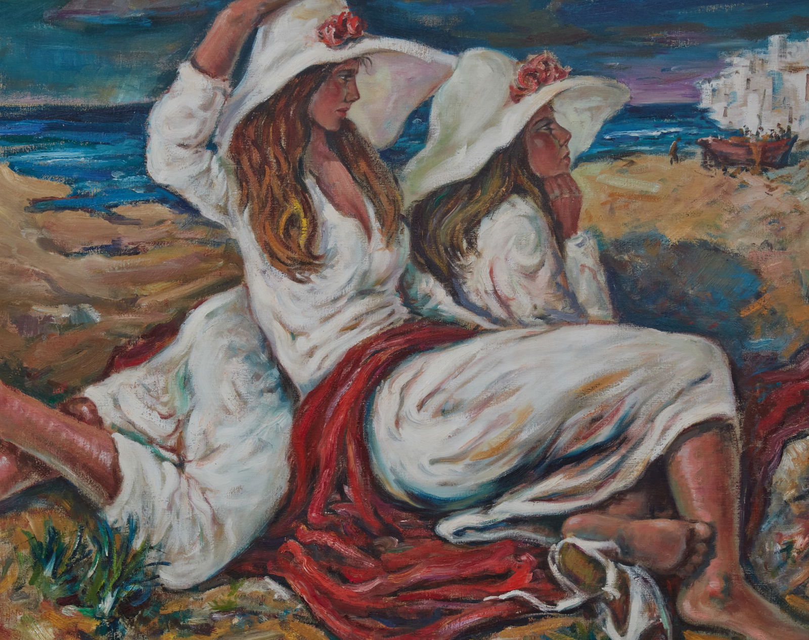 Unknown (unknown, 20th century), Afternoon in Greece, oil on canvas, 32 x 39in (81 x 99cm): Unknown (unknown, 20th century) Afternoon in Greece oil on canvas unsigned Possibly by Juan Rico Lopez 32 x 39in (81 x 99cm)