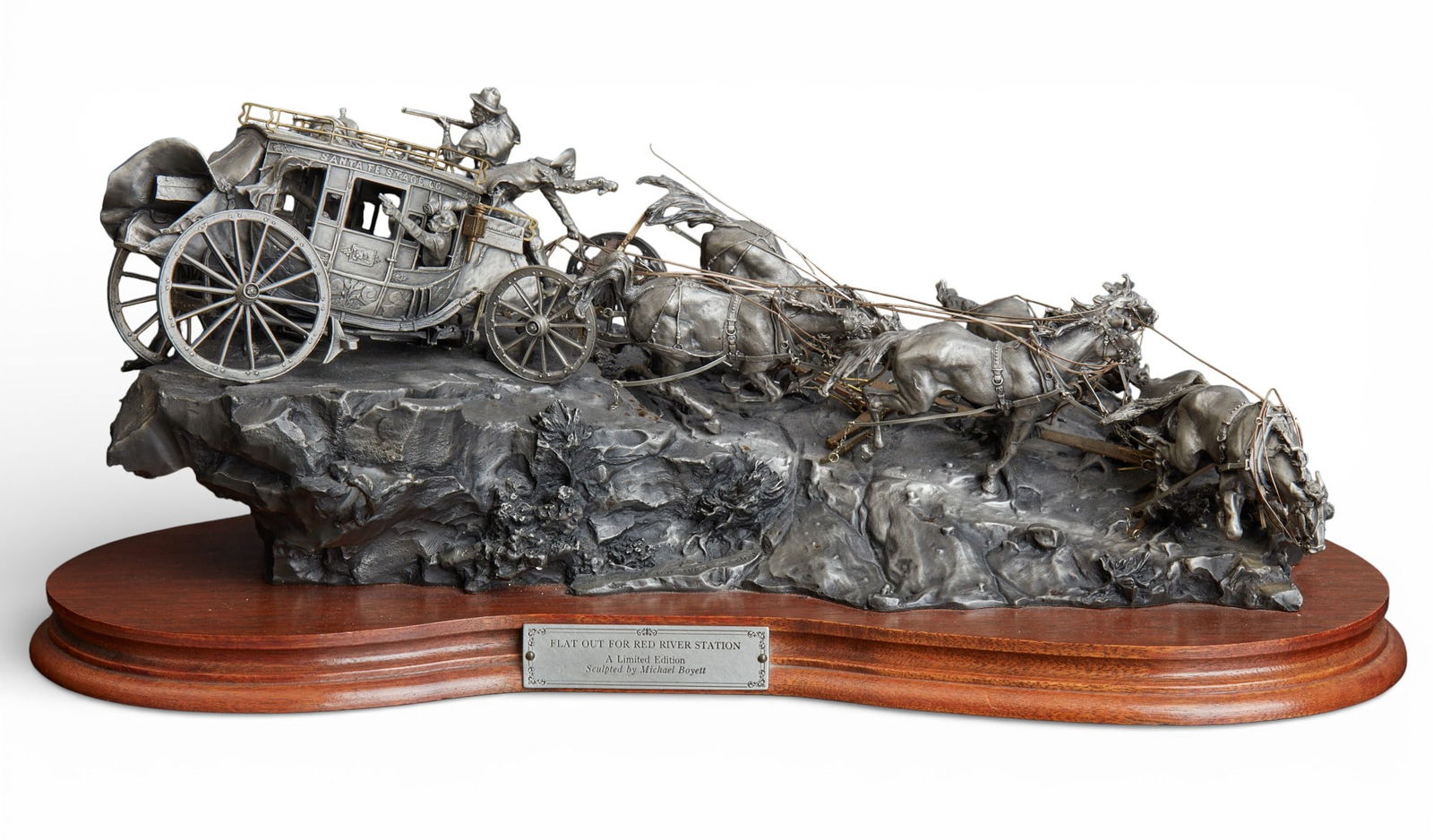 Michael Boyett (1943-2015), Flat Out for Red River Station, Cast pewter, Overall: height 7 1/4 x (1 of 9)