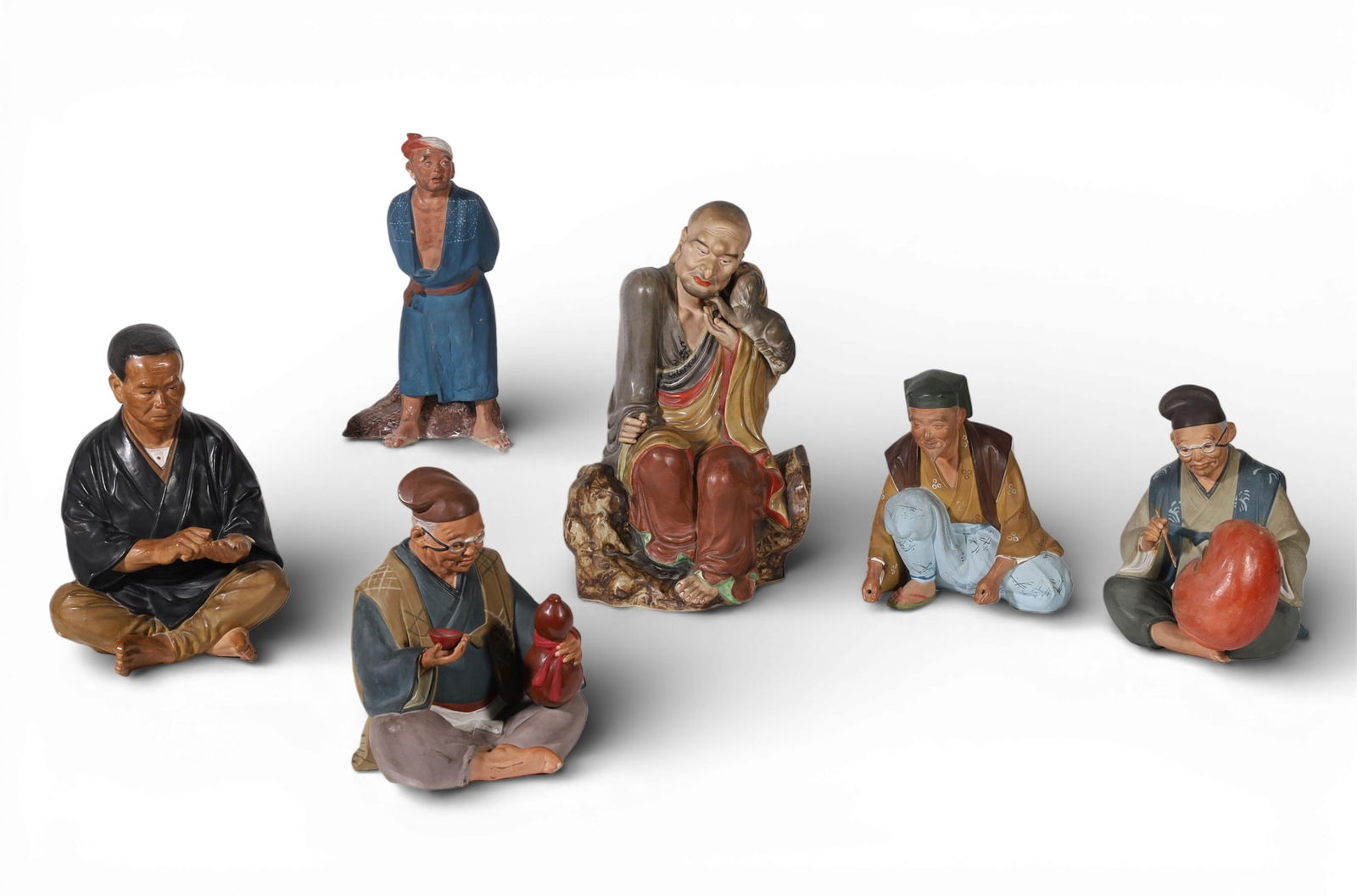 A group of six Japanese figures (1 of 6)