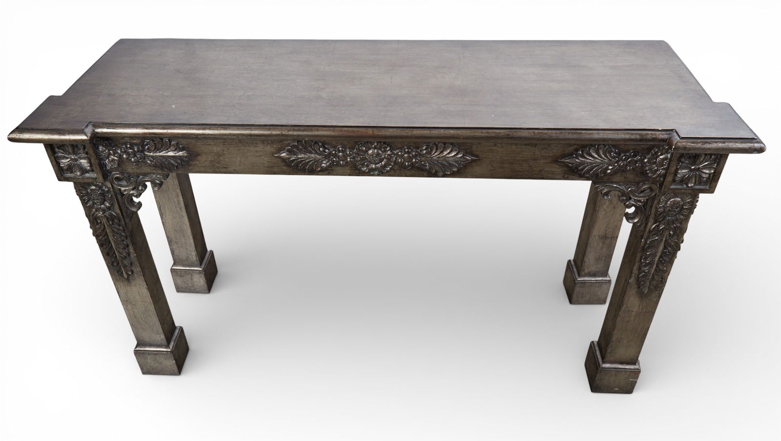 A silver painted console console - 3