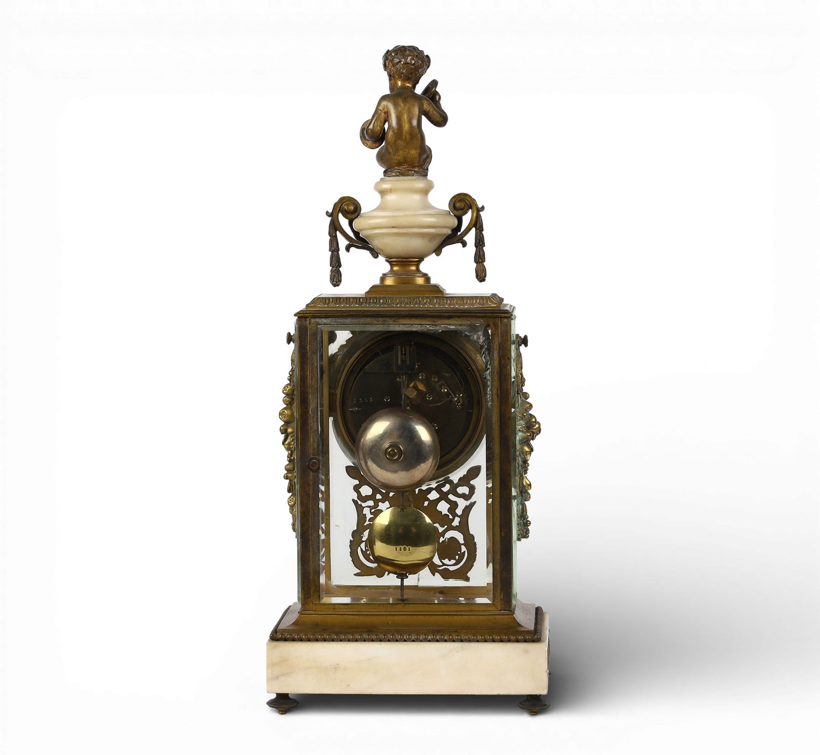 A bronze mantel clock - 3