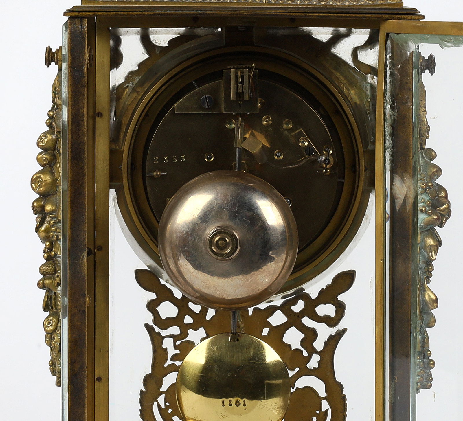 A bronze mantel clock - 6