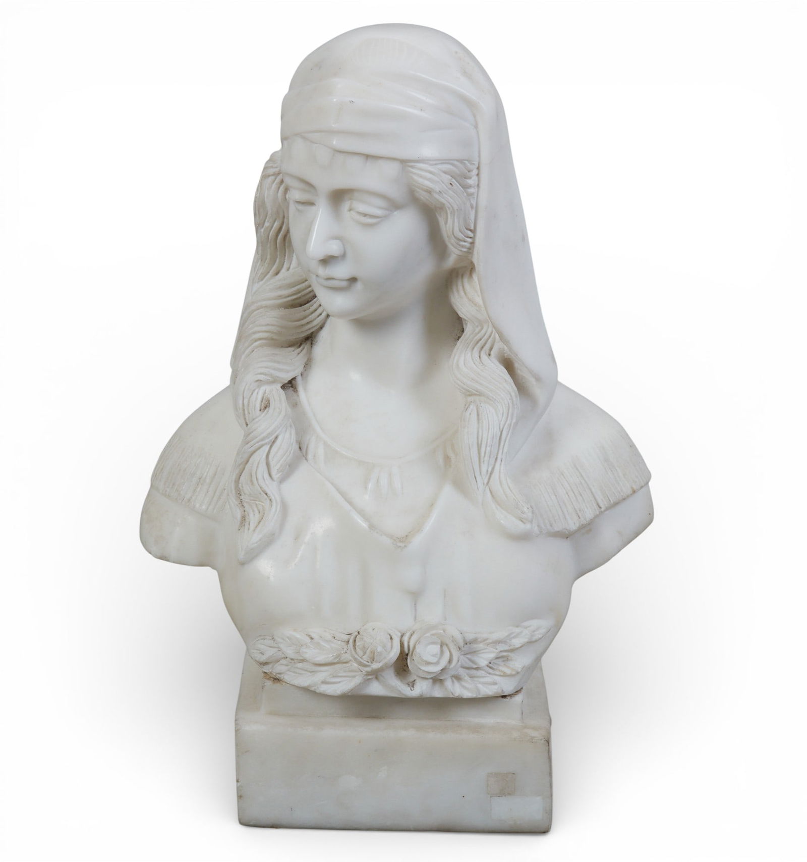 A marble bust of a woman (1 of 6)
