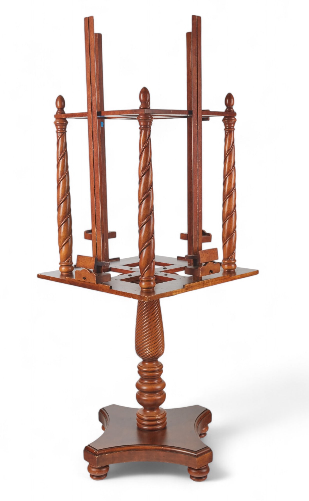 A William IV style mahogany four sided adjustable rotating easel, modern: A William IV style mahogany four sided adjustable rotating easelmodernheight 82 1/2in (206cm); width 30in (75cm); depth 30in (75cm)