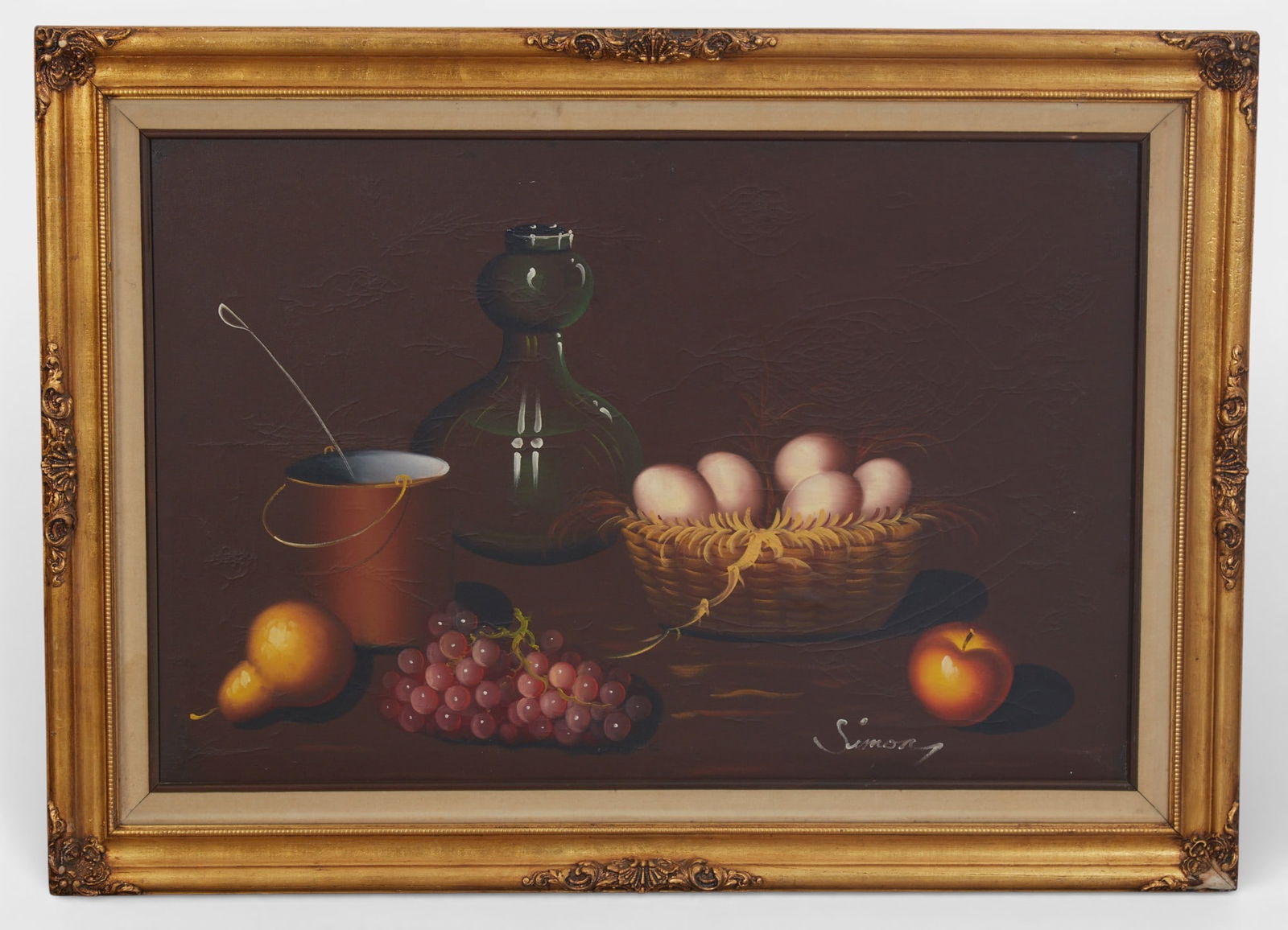 A still life painting in giltwood frame (1 of 4)