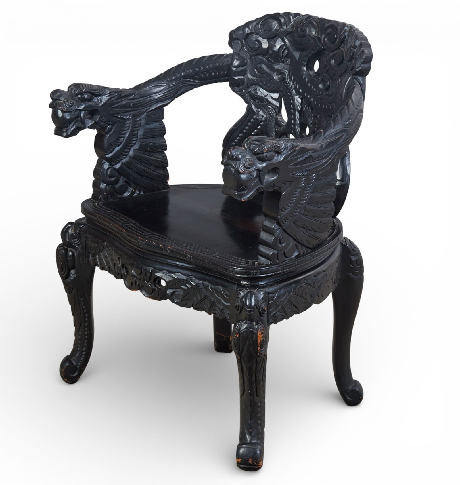 A Chinese carved armchair (1 of 9)