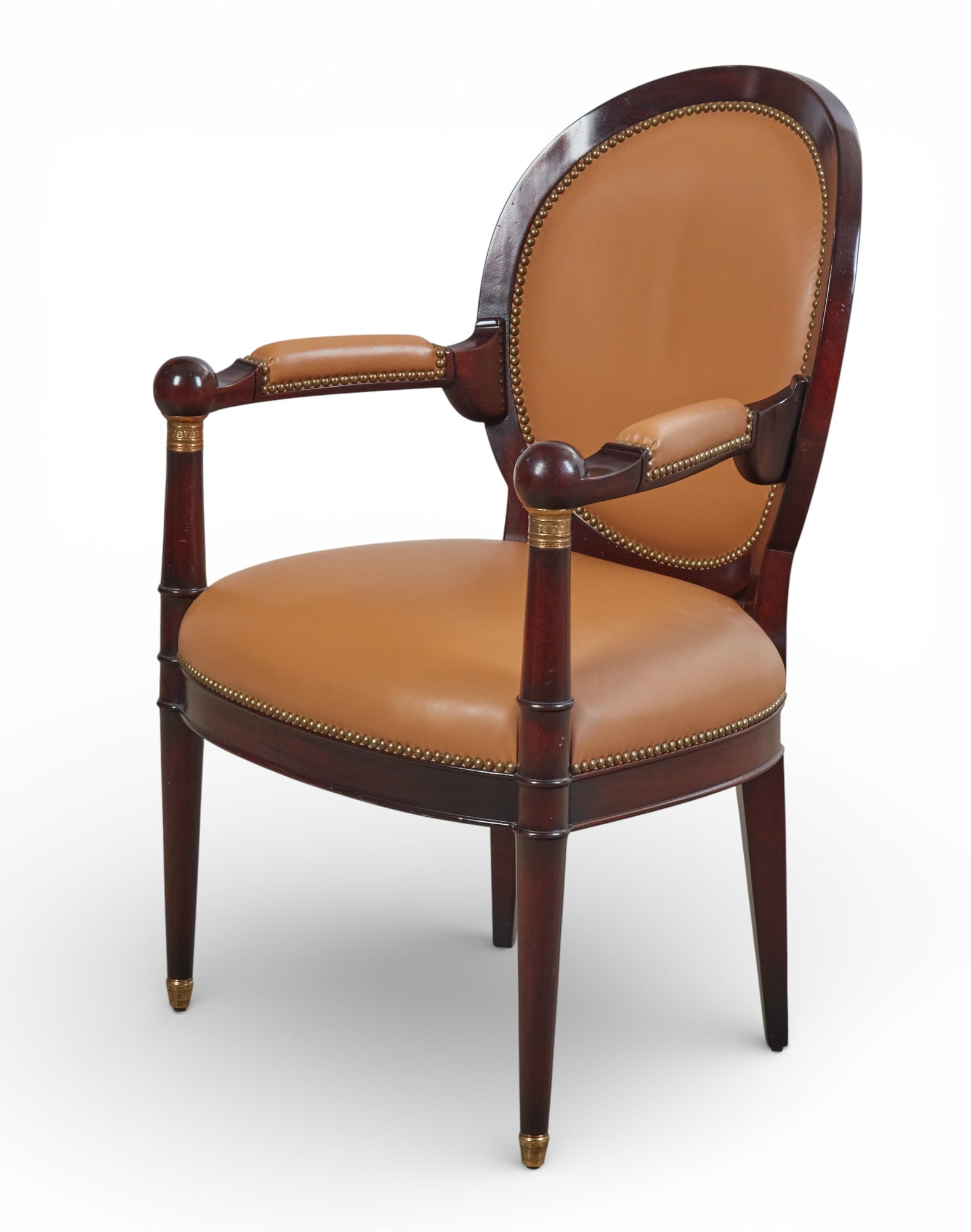 An Empire style gilt metal mounted mahogany library armchair post 1950 (1 of 5)