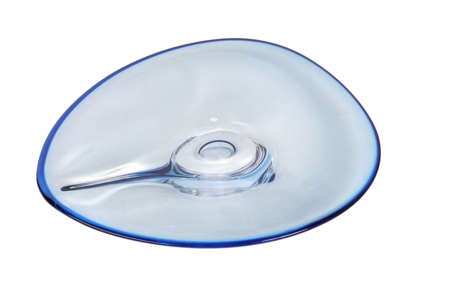A Kosta Boda crystal free form dish (1 of 4)