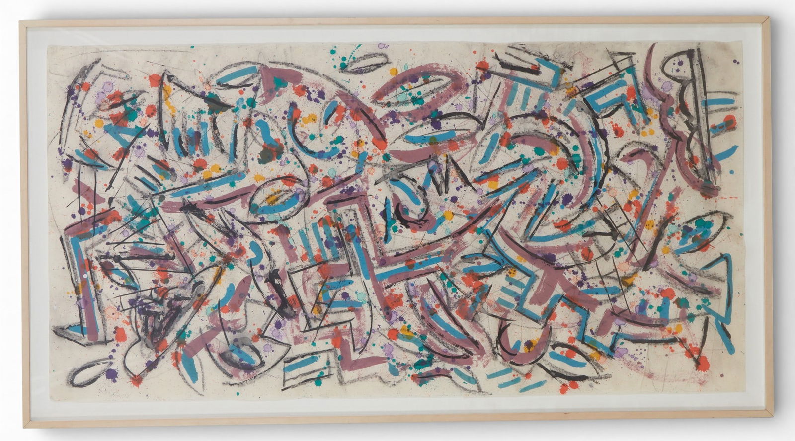 A contemporary framed painting (1 of 5)