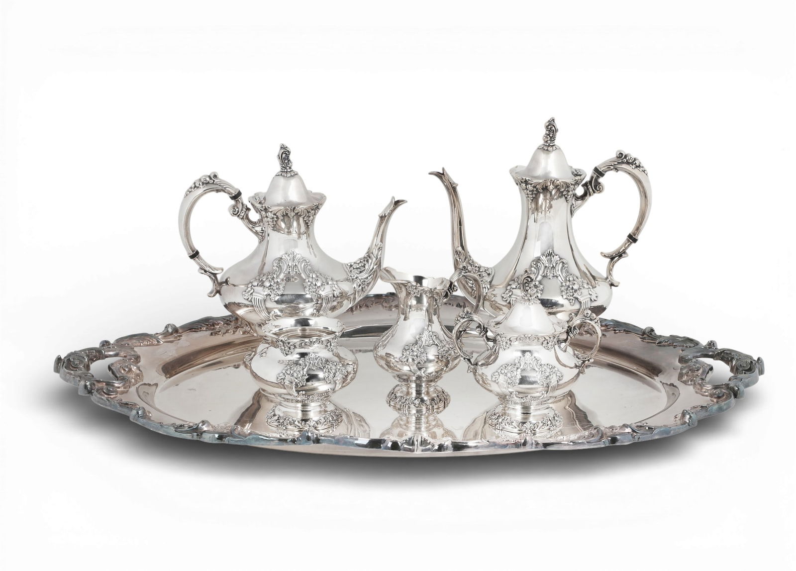 A Reed and Barton King Francis six piece tea and coffee service (1 of 5)