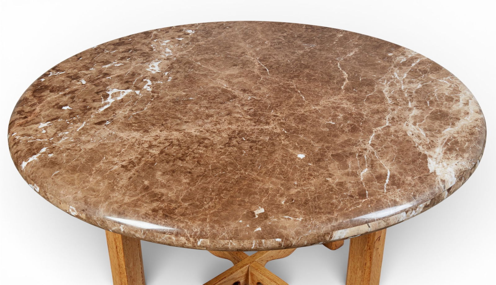 A round marble top table - 3