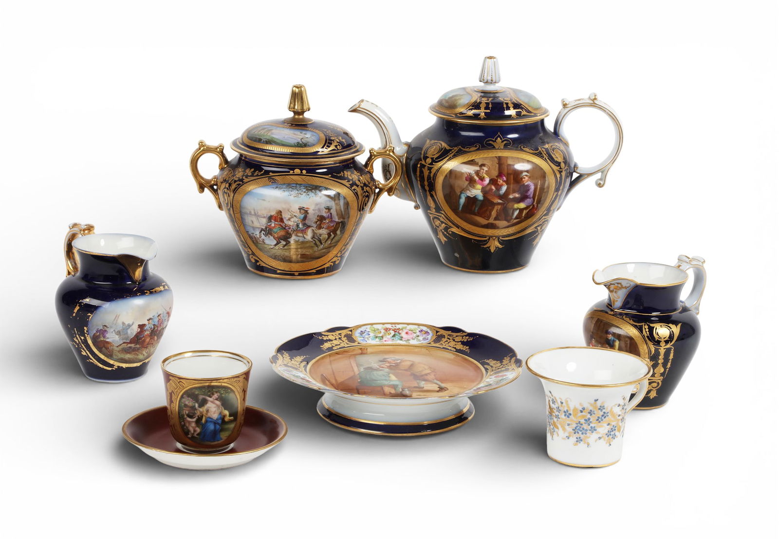 A group of French porcelain tea ware articles (1 of 6)