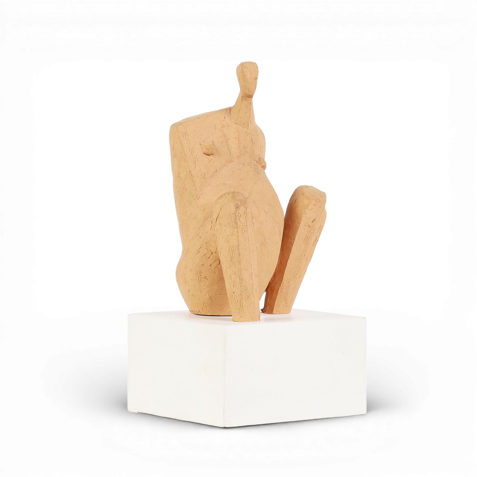 A Mid-Century terra cotta sculpture of a woman with child (1 of 5)