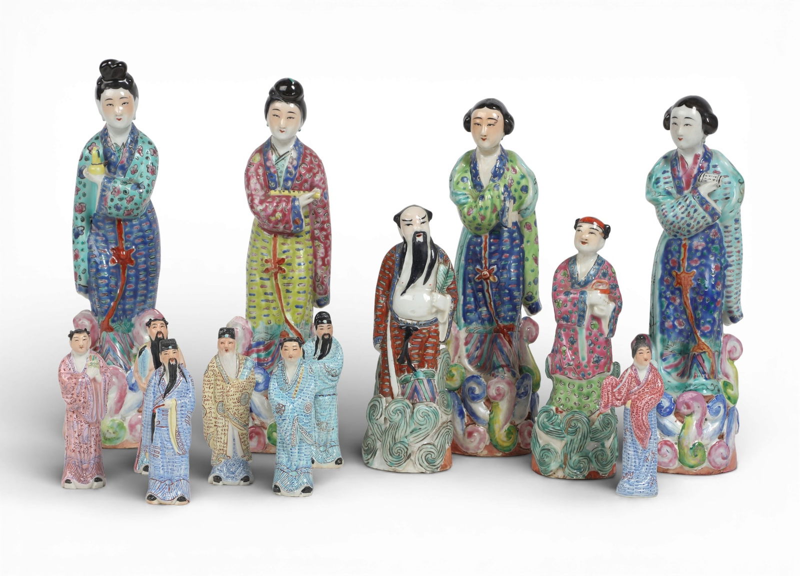 A group of thirteen Chinese figurines (1 of 3)
