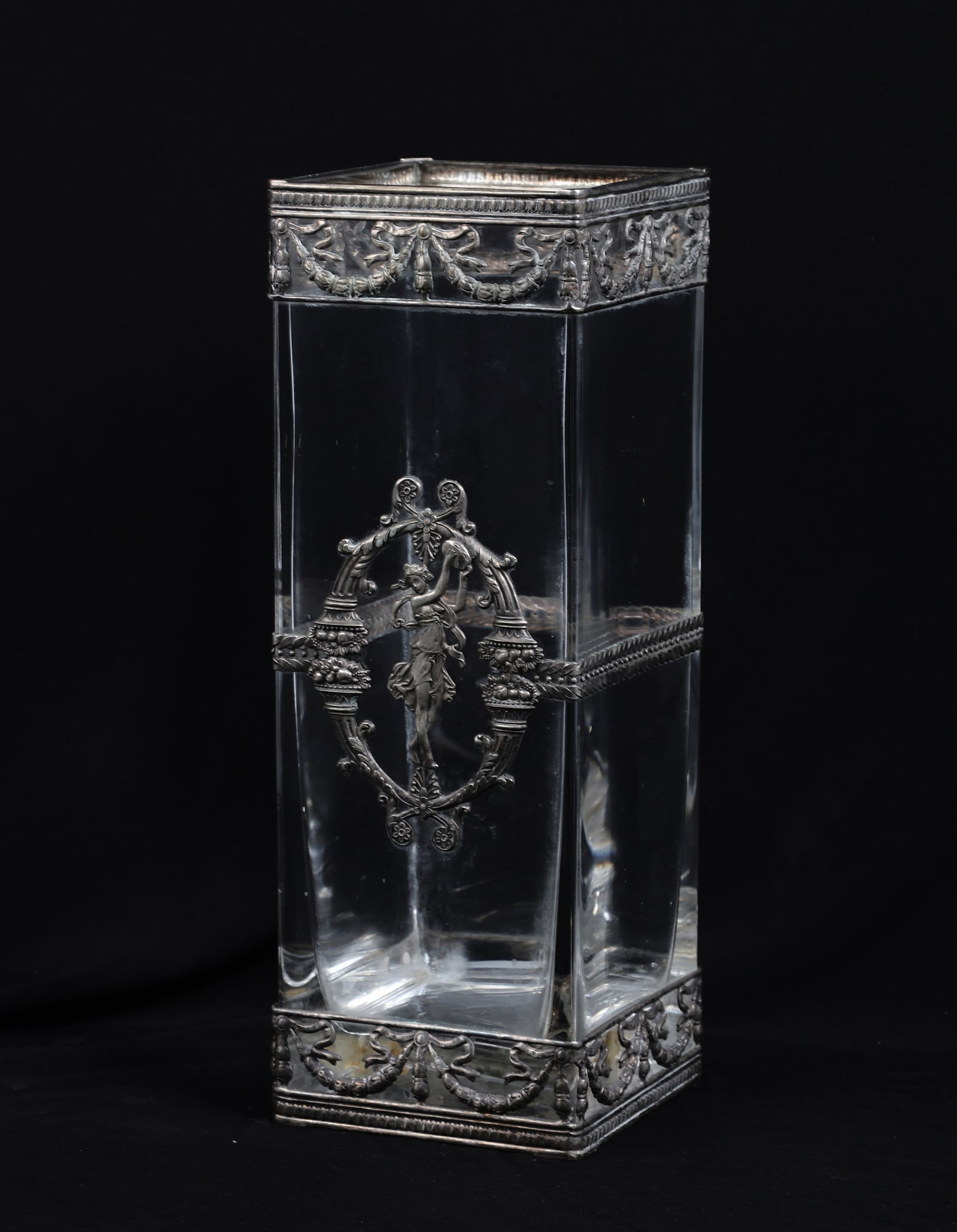 A crystal overlay mounted vase (1 of 5)