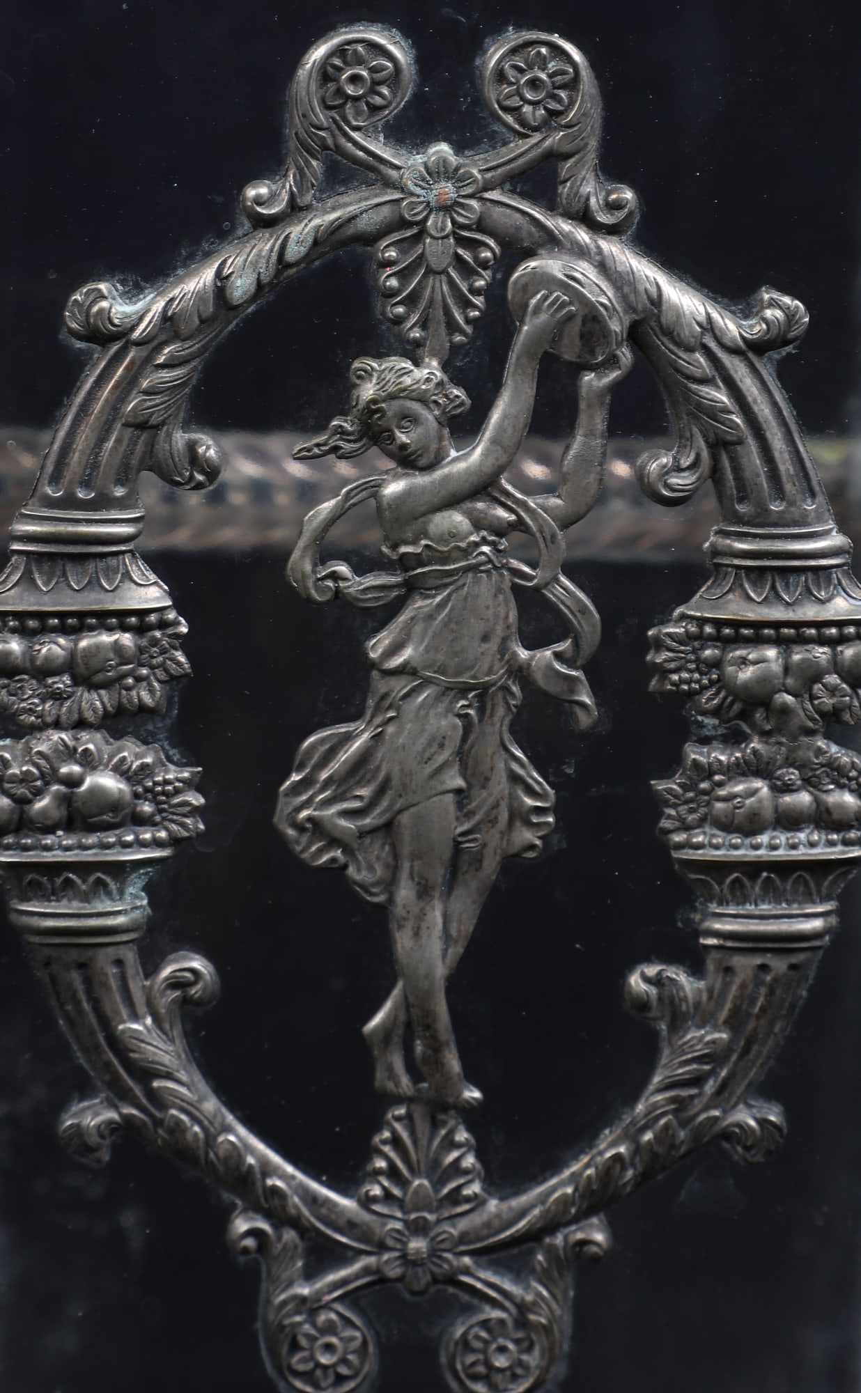 A crystal overlay mounted vase - 2