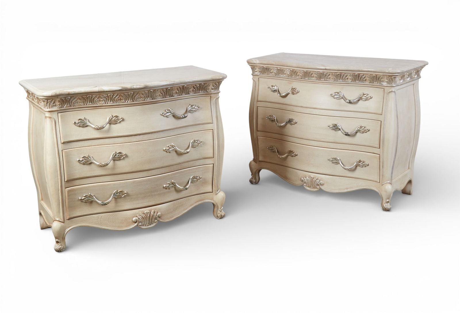 A pair of Henredon marble top dressers (1 of 7)