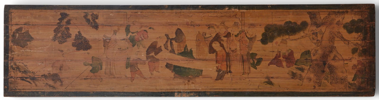 An Asian painted frieze panel (1 of 6)