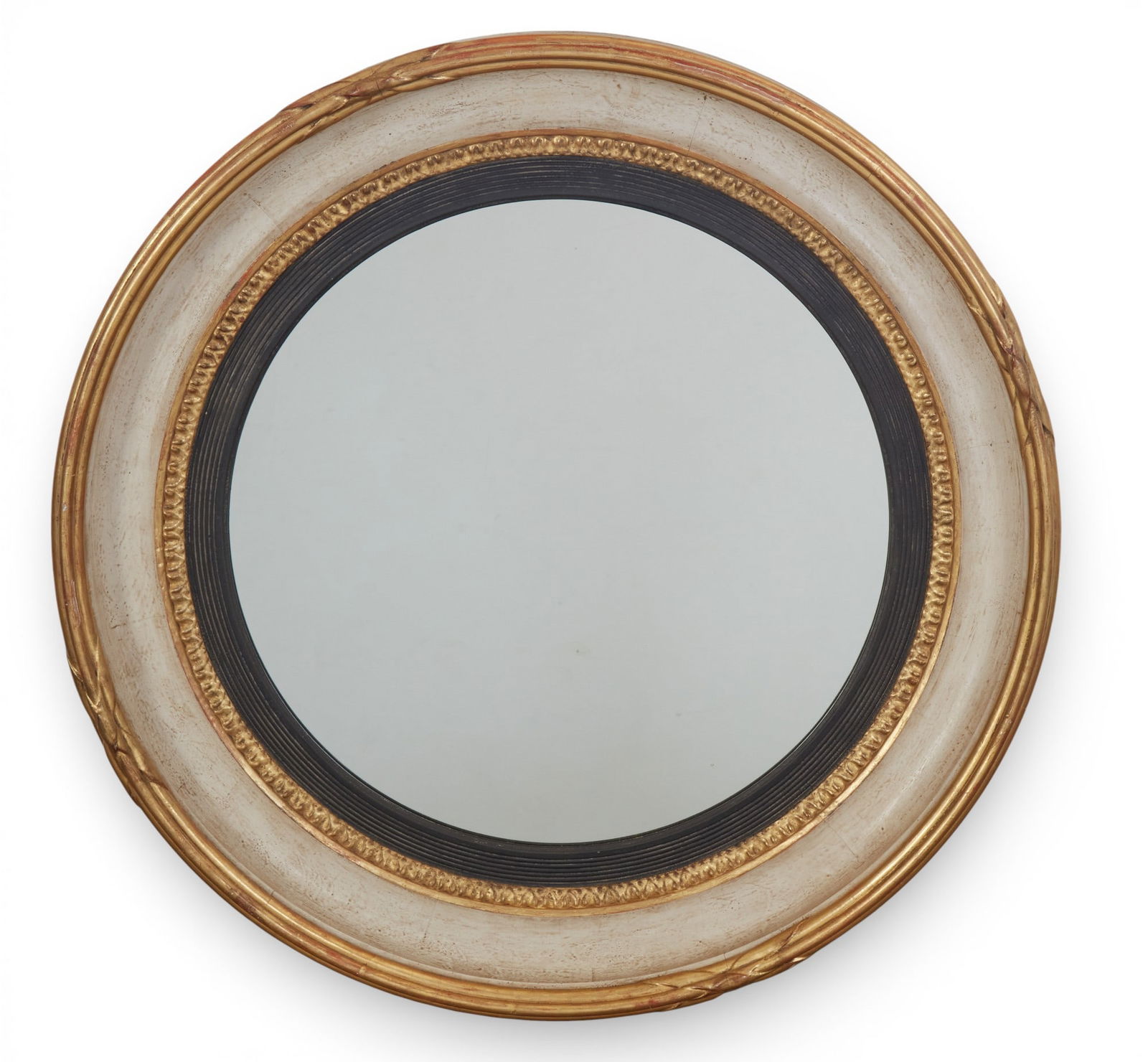 A regency style giltwood round mirror (1 of 4)