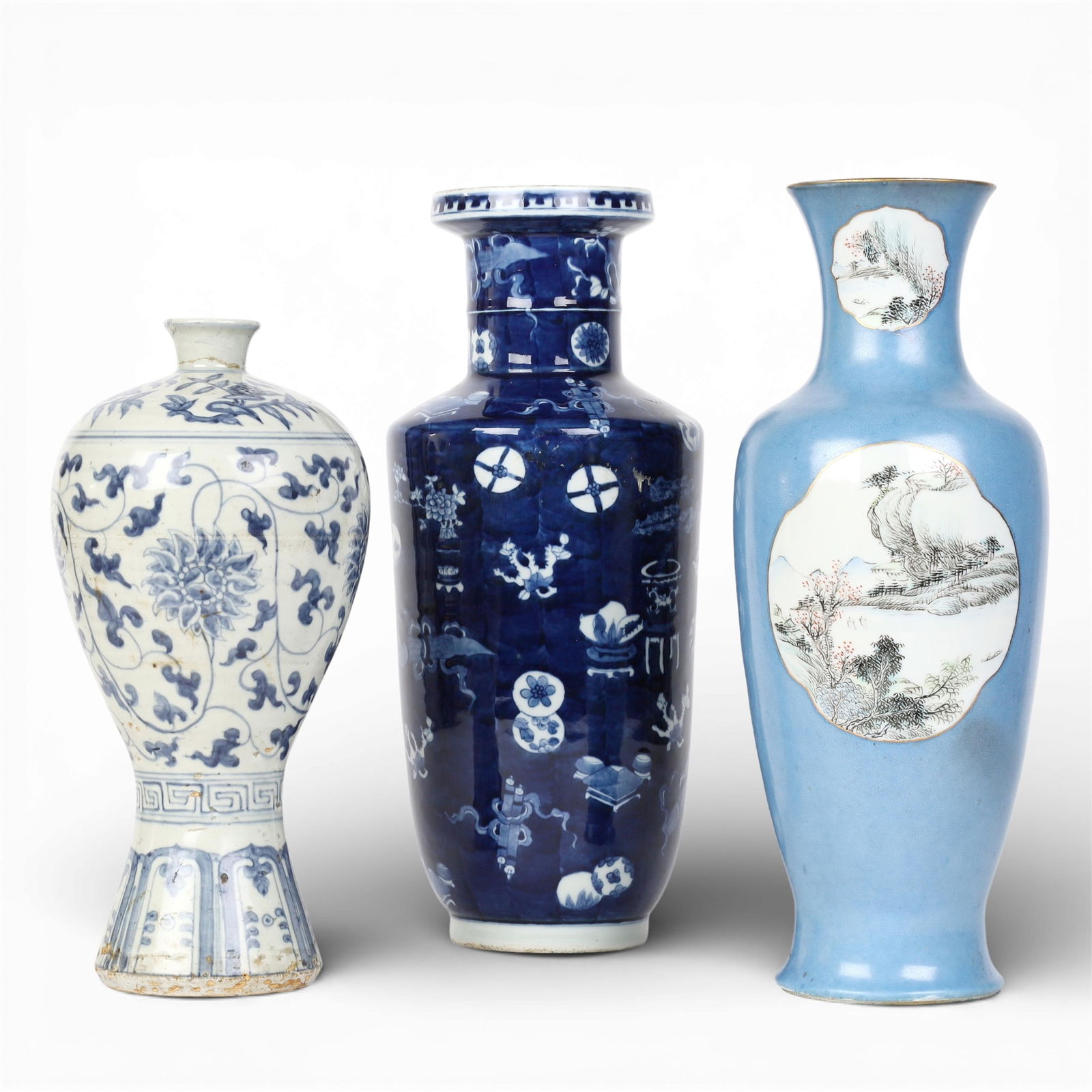 A group of three Chinese vases (1 of 6)