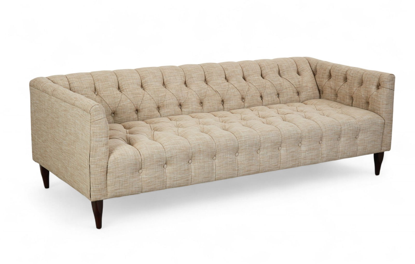 A contemporary tufted upholstered sofa (1 of 10)
